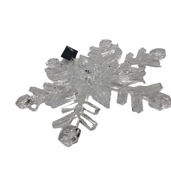 Large Clear Acrylic Crystal Snowflake Christmas Tree Ornaments 9.5” - Picture 4 of 12